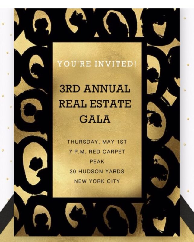 Invite to the 3rd annual real estate gala